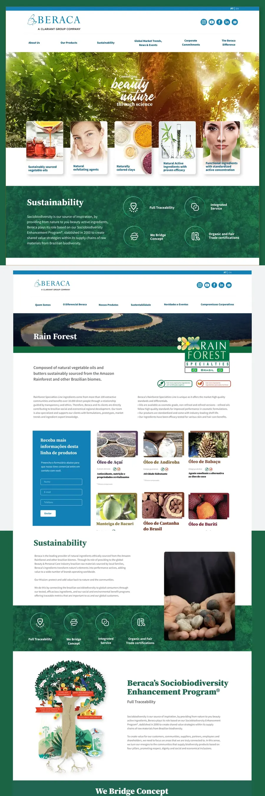 Site da Beraca Ingredientes