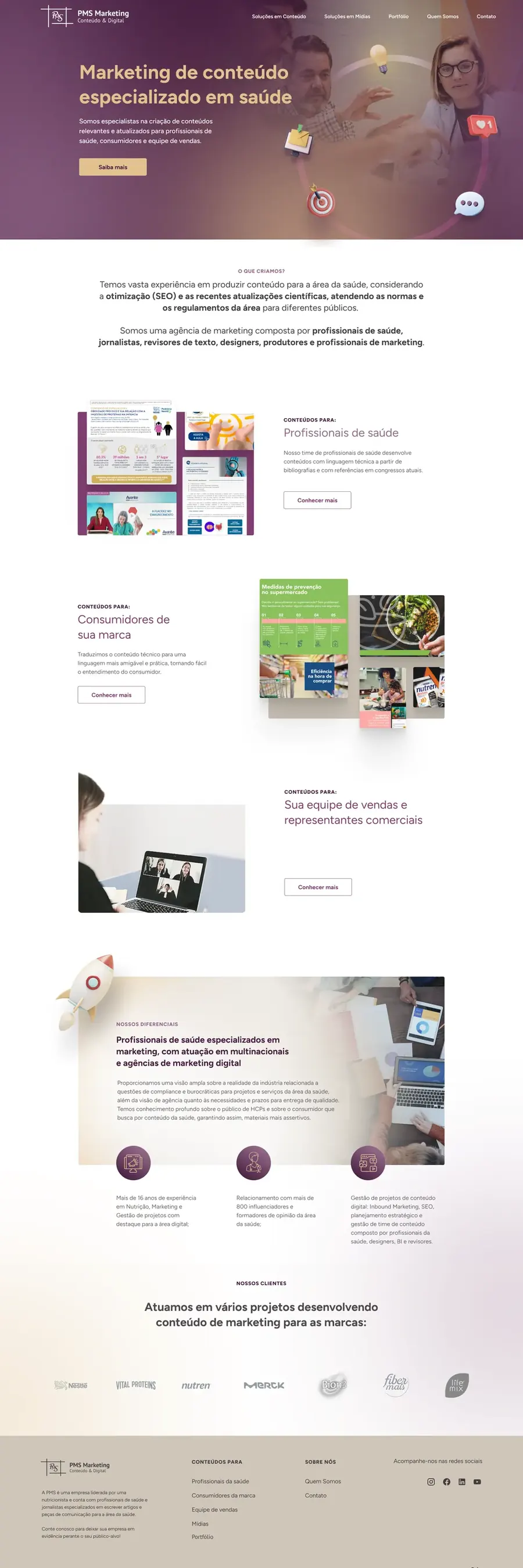 Site da PMS Marketing